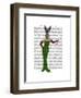 Rabbit Green Dress-Fab Funky-Framed Art Print