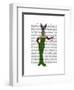 Rabbit Green Dress-Fab Funky-Framed Art Print