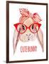 Rabbit Head in Glasses-tanycya-Framed Art Print