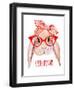 Rabbit Head in Glasses-tanycya-Framed Art Print