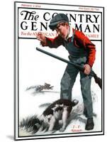 "Rabbit Hunting," Country Gentleman Cover, February 2, 1924-J.F. Kernan-Mounted Giclee Print