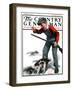 "Rabbit Hunting," Country Gentleman Cover, February 2, 1924-J.F. Kernan-Framed Premium Giclee Print