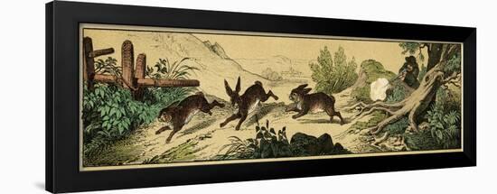 Rabbit Hunting-null-Framed Art Print