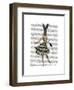 Rabbit in Black White Dress-Fab Funky-Framed Art Print