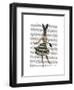 Rabbit in Black White Dress-Fab Funky-Framed Art Print