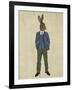 Rabbit in Blue Waistcoat-Fab Funky-Framed Art Print