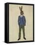 Rabbit in Blue Waistcoat-Fab Funky-Framed Stretched Canvas