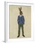 Rabbit in Blue Waistcoat-Fab Funky-Framed Art Print