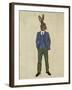 Rabbit in Blue Waistcoat-Fab Funky-Framed Art Print