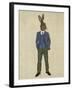 Rabbit in Blue Waistcoat-Fab Funky-Framed Art Print