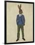 Rabbit in Blue Waistcoat-Fab Funky-Framed Art Print