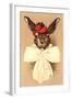 Rabbit in Bow and Hat-null-Framed Art Print