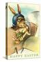 Rabbit in Goggles and Vintage Airplane-null-Stretched Canvas