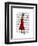 Rabbit in Red Dress-Fab Funky-Framed Art Print