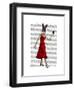 Rabbit in Red Dress-Fab Funky-Framed Art Print