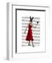 Rabbit in Red Dress-Fab Funky-Framed Art Print