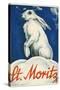 Rabbit in Snow, St. Moritz-null-Stretched Canvas