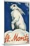 Rabbit in Snow, St. Moritz-null-Mounted Art Print