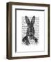 Rabbit in Suit Portrait-Fab Funky-Framed Art Print