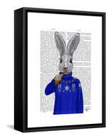 Rabbit in Sweater-Fab Funky-Framed Stretched Canvas