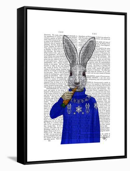 Rabbit in Sweater-Fab Funky-Framed Stretched Canvas