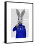 Rabbit in Sweater-Fab Funky-Framed Stretched Canvas