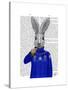 Rabbit in Sweater-Fab Funky-Stretched Canvas