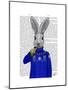 Rabbit in Sweater-Fab Funky-Mounted Art Print