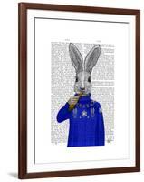 Rabbit in Sweater-Fab Funky-Framed Art Print