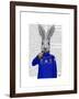 Rabbit in Sweater-Fab Funky-Framed Art Print