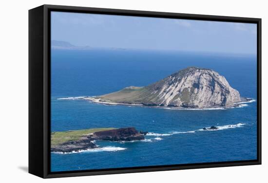 Rabbit Island, Waimanalo Bay, Windward Coast, Oahu, Hawaii, United States of America, Pacific-Michael DeFreitas-Framed Stretched Canvas