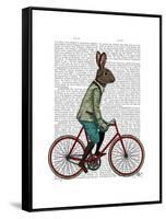 Rabbit on Bike-Fab Funky-Framed Stretched Canvas