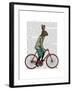 Rabbit on Bike-Fab Funky-Framed Art Print