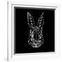 Rabbit on Black-Lisa Kroll-Framed Art Print