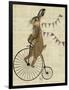 Rabbit on Penny Farthing-Fab Funky-Framed Art Print