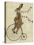 Rabbit on Penny Farthing-Fab Funky-Stretched Canvas