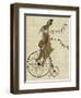 Rabbit on Penny Farthing-Fab Funky-Framed Art Print