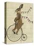 Rabbit on Penny Farthing-Fab Funky-Stretched Canvas