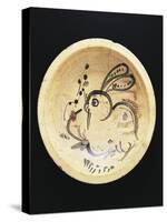 Rabbit Painted on Plate Used by Nishin-Zara Sellers (Stewed Herring)-null-Stretched Canvas