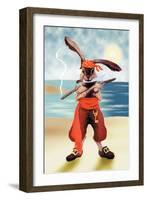 Rabbit Pirate-null-Framed Art Print