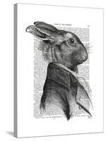 Rabbit Portrait Profile-Fab Funky-Stretched Canvas