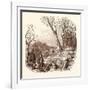 Rabbit Shooting, Rabbits-null-Framed Giclee Print