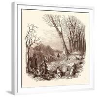 Rabbit Shooting, Rabbits-null-Framed Giclee Print