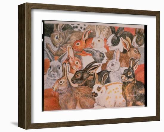 Rabbit-Spread-Ditz-Framed Giclee Print