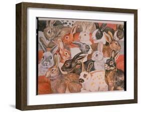 Rabbit-Spread-Ditz-Framed Giclee Print