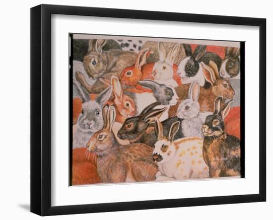 Rabbit-Spread-Ditz-Framed Giclee Print