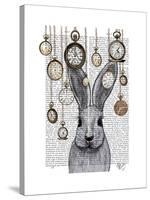 Rabbit Time-Fab Funky-Stretched Canvas