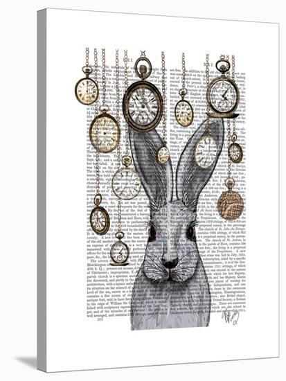 Rabbit Time-Fab Funky-Stretched Canvas