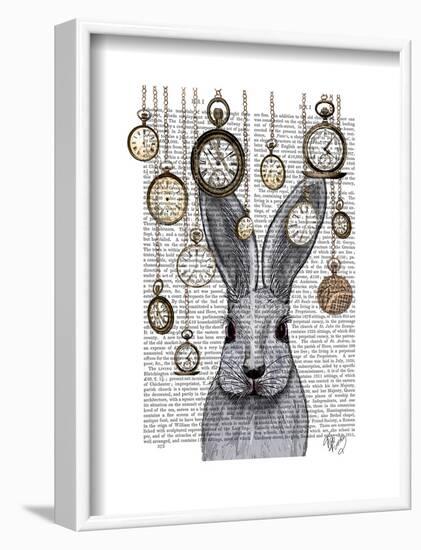 Rabbit Time-Fab Funky-Framed Art Print