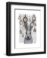 Rabbit Time-Fab Funky-Framed Art Print